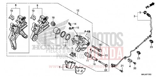 REAR BRAKE CALIPER NC750SDK de 2019